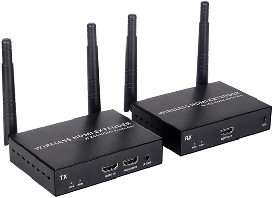 EXVIST Wireless HDMI Extender Transmitter and Receiver W/HDMI Loop-Out, Up to 656 Feet, IR Support, Suitable for Transmitting Video from Laptop, PC, YouTube, Xbox One, PS4 to HDTV or Projector
