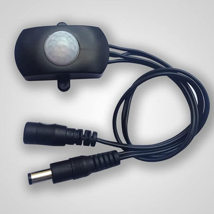 DC 6V 12V-24V 5A PIR Motion Activated Body Sensor Switch with DC Cable for LED Strip Light (Rectangle(Without Light Sensor), Black)