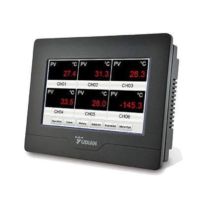 7-Inch Touch Screen 6-Zone Temperature Indicator/Panel Meter