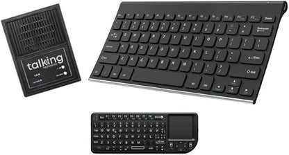 Talking Keyboards Dual Keyboard - Standard & Mini Speech Generating Wireless Portable AAC Device for Easy Communication & Travel | Ideal for Patients with Disabilities, Impairments, Post-Surgery Need