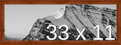 Frame It Easy 33 x 11 Russet Wood Frame (Derby)