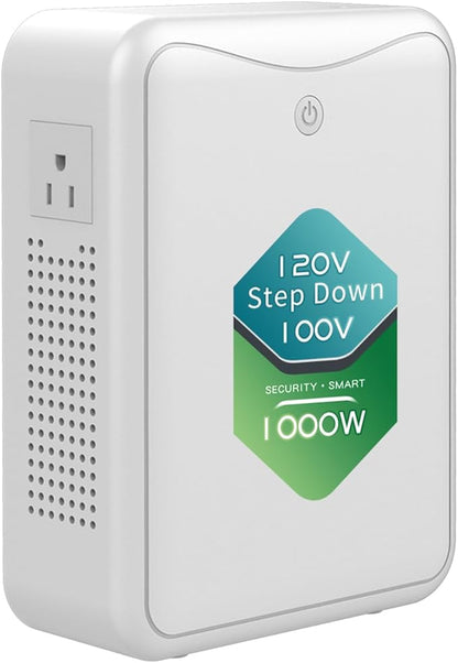 ZHENGXI 120v to 100v Voltage Converters Step Down Transformer 1000W, No Noise, Ten Protection Functions,Using Japan Appliances in US