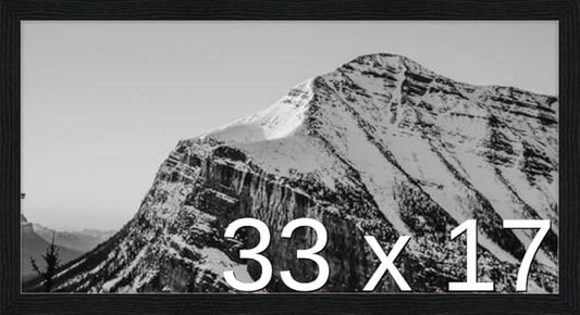 Frame It Easy 33 x 17 Black Grain Wood Frame (Derby)
