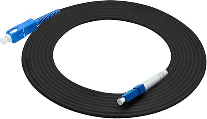 Jeirdus 100ft 100feet 30m LC to SC Outdoor Armored Simplex 9/125 SM Fiber Optic Cable Jumper Optical Patch Cord Singlemode 30Meters 100ft LC-SC