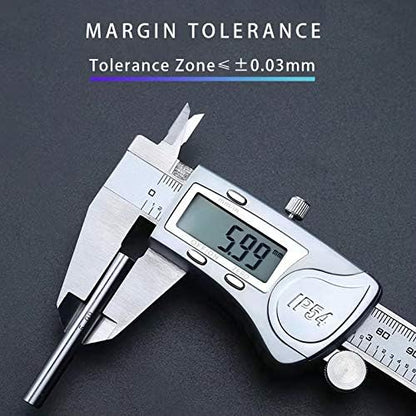 Simhevn Electronic Digital Caliper, inch/Millimeter/Fraction Conversion,LCD Screen displays 0-6" Caliper Measuring Tool, Automatic Shutdown, Suitable for DIY/Jewelry Measurement