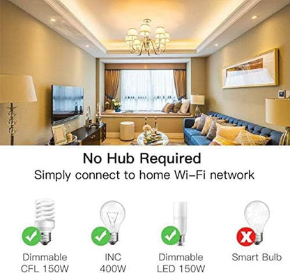 TREATLIFE Smart Dimmer Switch, Neutral Wire Needed, 2.4Ghz Wi-Fi Light Switch, Works with Alexa and Google Assistant, Schedule, Remote Control, FCC Listed, Single Pole (1 Pack)