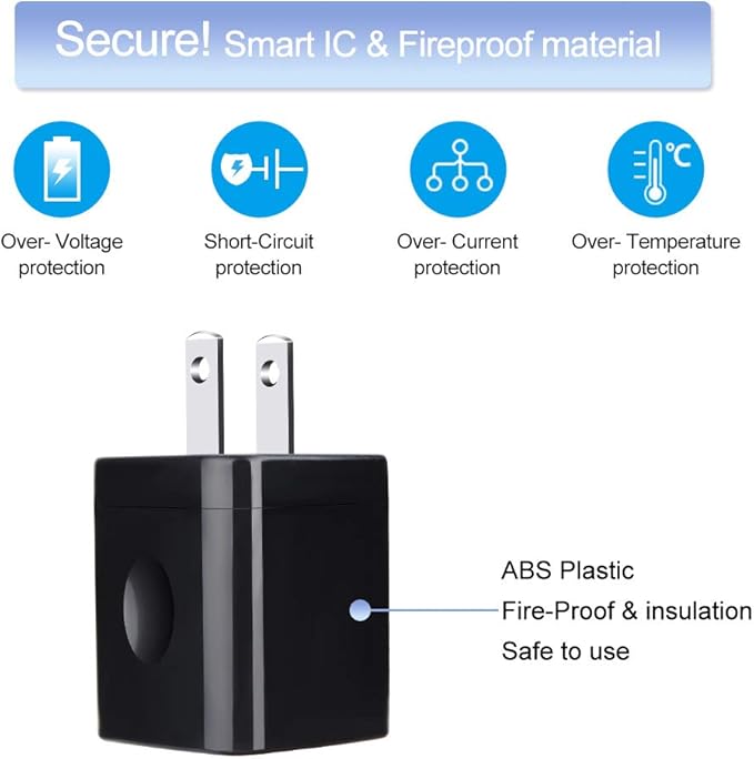 USB Wall Charger Box, 3Pack 2.1A Dual USB Charging Block Brick Cube Power Adapter for Phone 16/15/14/13/12 Pro Max/SE/8, Samsung S25 A15 5G A35 A14 S24 S23 S22 S21 FE/Ultra, Google Pixel 8a, LG, Moto