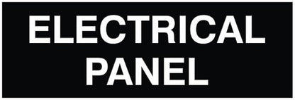 All Quality Basic Electrical Panel Sign - Fire Regulation Safety Compliance Sign - Black - Medium (1 Pack)