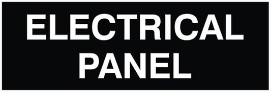 All Quality Basic Electrical Panel Sign - Fire Regulation Safety Compliance Sign - Black - Large (1 Pack)