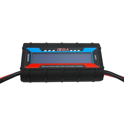 Proshopping 2Pcs 200A RC Watt Meter, DC 0-60V High Precision Power Analyzer, Volt Amp Watt Checker with Digital LCD Screen for Voltage/Current/Power/Charge/Energy Measurement