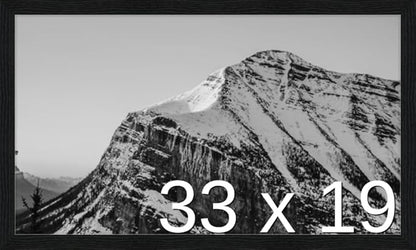 Frame It Easy 33 x 19 Black Grain Wood Frame (Derby)