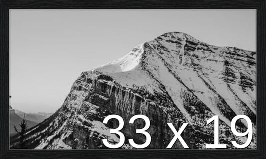 Frame It Easy 33 x 19 Black Grain Wood Frame (Derby)