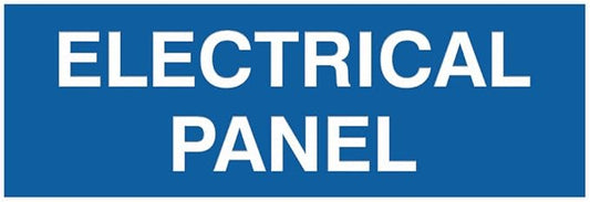 All Quality Basic Electrical Panel Sign - Fire Regulation Safety Compliance Sign - Blue - Medium (1 Pack)