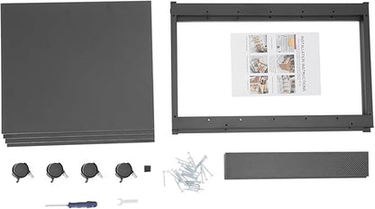 5-Tier AV Media Stand with Universal Wheels, Center Stereo Components Storage Stand, DVD/CD Holder with Adjustable Hole Spacing Movable Audio Media Stand for Living Room, Game Room (4 Tiers)