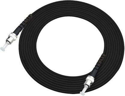 Jeirdus 15M ST to ST Outdoor Armored Simplex 9/125 SM Fiber Optic Cable Jumper Optical Patch Cord Singlemode 15Meters 49ft ST-ST