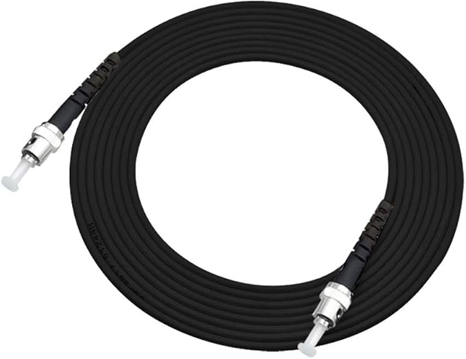 Jeirdus 600M ST to ST Outdoor Armored Simplex 9/125 SM Fiber Optic Cable Jumper Optical Patch Cord Singlemode 600Meters 492ft ST-ST