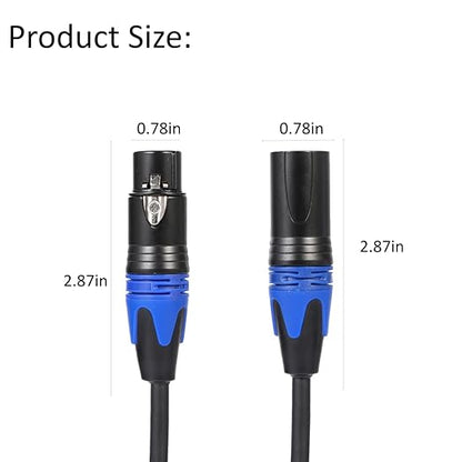 Seefeful XLR Splitter Cable, 1 XLR Female to 2 Male Patch Y Cable Balanced Microphone Splitter Cord Audio Adaptor (5FT-2pack)