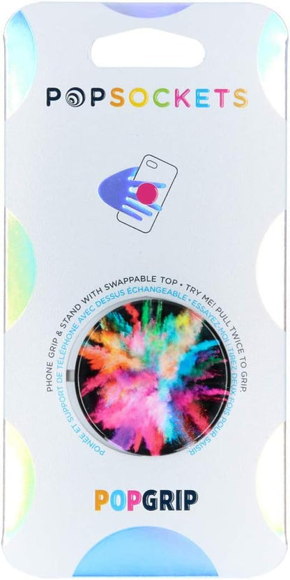 PopSockets: Phone Grip with Expanding Kickstand, Pop Socket for Phone - Color Burst Gloss