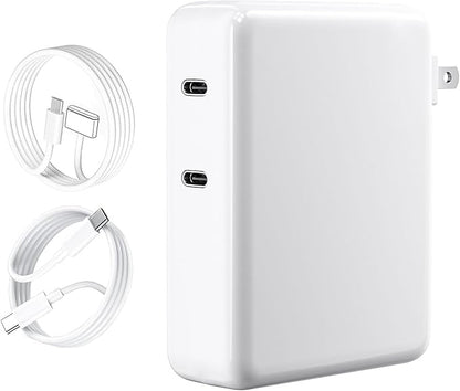 Mac Book Pro Charger - 280W, 2-Ports 140W USB C Fast Laptop Charger, Compatible with Mac Book Pro/Air 16 15 14 13 inch, M1 M2 M3 M4 Series and All USB C Device, with 6.6FT Type C & Magnetic 3 Cable
