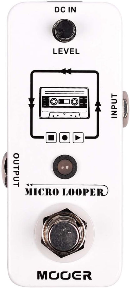 MOOER Micro Looper Guitar Loop Pedal Effect Pedal with 30 Minutes Recording Time, Unlimited Overdubs, Pure Sound for Electric Guitar