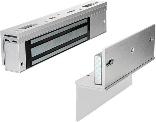 Electric Magnetic Lock with Z and L Bracket 280KG 600LBS Holding Force Electromagnet Lock 12V Fail Safe NC Mode Single Door for Access Control System