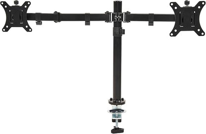 Elevon Dual Monitor Stand for 13-32 inch Computer Screens, Full Adjustable Two Screen Computer Monitor Arm, VESA Mount with C-Clamp/Grommet Base