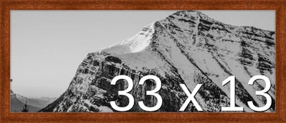Frame It Easy 33 x 13 Russet Wood Frame (Derby)