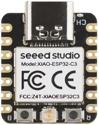 Seeed Studio XIAO ESP32C3 - Tiny MCU Board with Wi-Fi and BLE for IoT Controlling Scenarios. Microcontroller with Battery Charge, Power Efficient, and Rich Interface for Tiny Machine Learning. …
