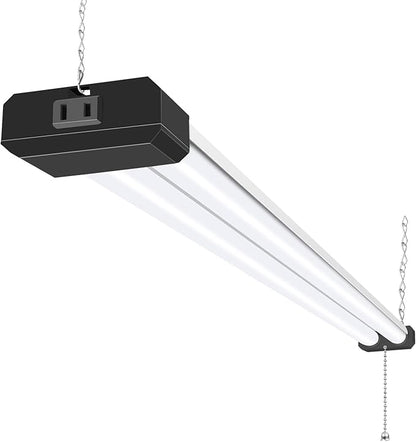 hykolity 5000K LED Shop Light Linkable, 4FT Daylight 42W LED Ceiling Lights for Garages, Workshops, Basements,Hanging or FlushMount, Power Cord W/Built-in ON/Off Switch, 4200lm, ETL- 1 Pack