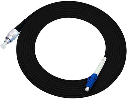 Jeirdus 300M LC to FC Outdoor Armored Simplex 9/125 SM Fiber Optic Cable Jumper Optical Patch Cord Singlemode 300Meters 985ft LC-FC