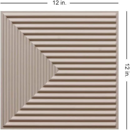 From Plain To Beautiful In Hours 9004 Depth Tier PVC 12 in x 12 in Peel and Stick Wall Panels (Covers / 10 sq.ft), Rodeo Dust, 10 Piece