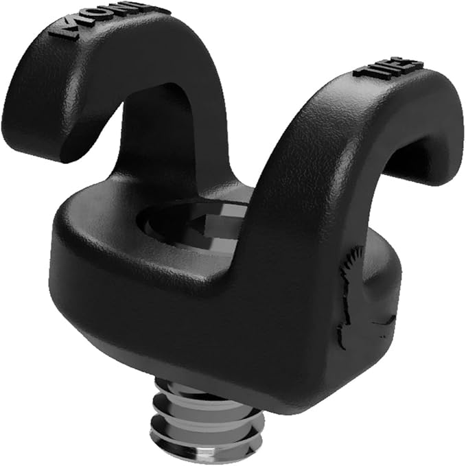 KONDOR BLUE x Armando Ferreira | MondoTies Cable Management Clips for Cameras | Cable organization, 1/4"-20 Mounted, Holds 2-3 cables, & Supports up to 20lbs of force (10-Pack) | Black