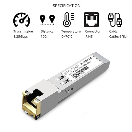 OPSTRAN 1000BASE-T SFP RJ45 Copper Transceiver Module Compatible with Intel E1GSFPT-A 100m Cat5e/6 4 Pack