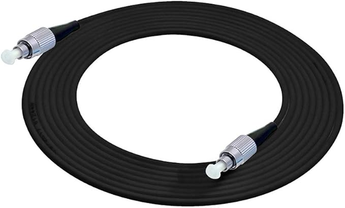 Jeirdus 200M FC to FC Outdoor Armored Simplex 9/125 SM Fiber Optic Cable Jumper Optical Patch Cord 200Meters 656ft Singlemode