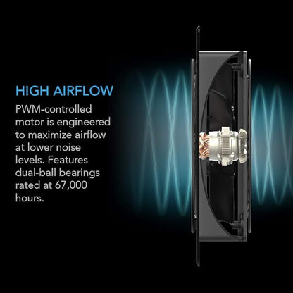 AC Infinity AIRTITAN T7, Ventilation Exhaust Fan 12" with WiFi Temperature Humidity Controller, EC Motor for Crawl Spaces, Basements, and Garages