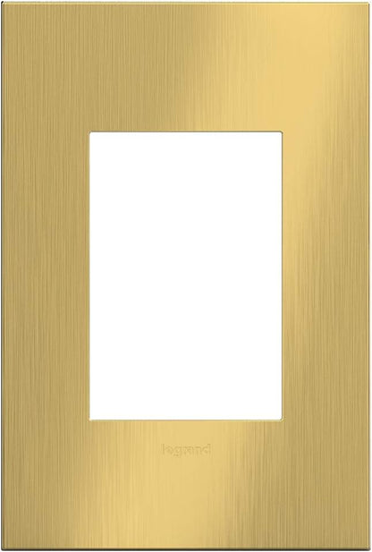 Legrand adorne Brushed Satin Brass, 1-Gang + Wall Plate, AWC1G3BSB4