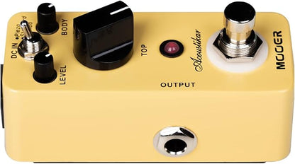 MOOER Acoustikar Acoustic Guitar Pedal Simulator Pedal, 3 Modes Piezo/Standard/Jumbo, Nature and Smooth Acoustic Guitar Sound