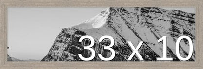 Frame It Easy 33 x 10 Rustic Gray Wood Frame (Derby)