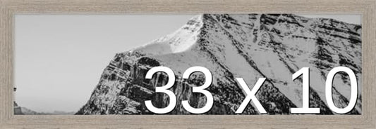 Frame It Easy 33 x 10 Rustic Gray Wood Frame (Derby)