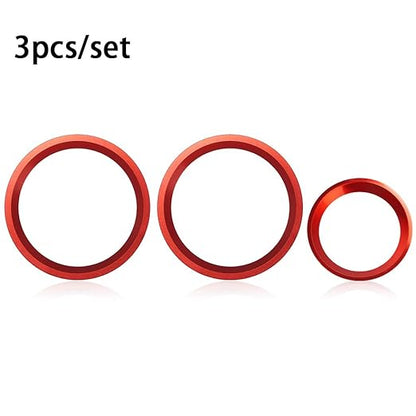 Auovo AC Climate Control Knob Outer Ring Covers Accessories for Subaru Forester 2019-2024 / Crosstrek 2018-2022 2023 / Impreza 2017-2023 Interior for Car Air Condition Switch Control Trim (Red)