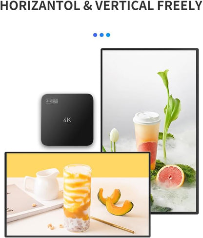 Lunzn Digital Signage Advertising Display Box Commercial AD Media Player for Restaruant Shopping Mall Marketing Business (YM05/1+8G)