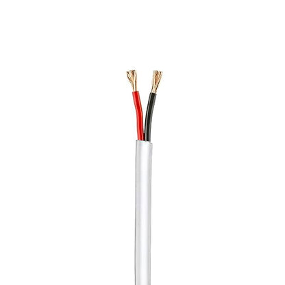 FiveStarCable 18-2 Gauge Low Voltage Stranded Cable Wire - 1000 ft, 18 AWG, PVC Jacket - for Security Systems, Alarm, Audio, Control, Intercom, and Speaker Applications (White, 18-2)