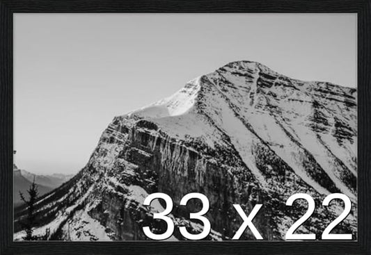 Frame It Easy 33 x 22 Black Grain Wood Frame (Derby)