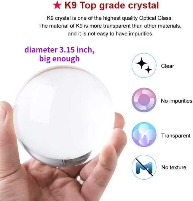 3D Rose Crystal Ball Lamp,3.15 inch Crystal Ball Night Light with Wooden Base,16 Colors Changing Light,Dimmable Remote Control,Rose Flower Desk lamp (G)