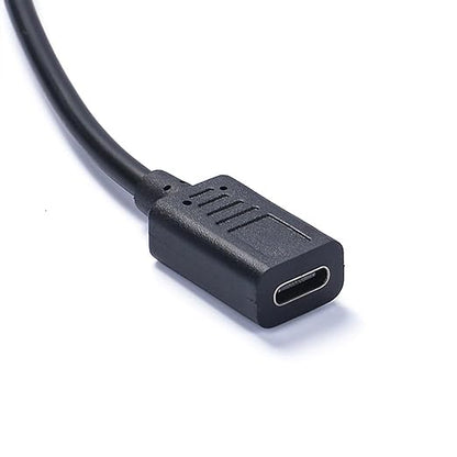 Yinziha Type C Male to Type C Male and Female Charging Cable Sound Card Connection Wire for Live Streaming and Mobile Devices