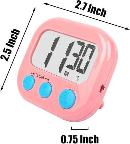 Classroom Timers for Teachers Kids Large Magnetic Digital Timer Teacher Supplies 6 Pack-Blue Pink