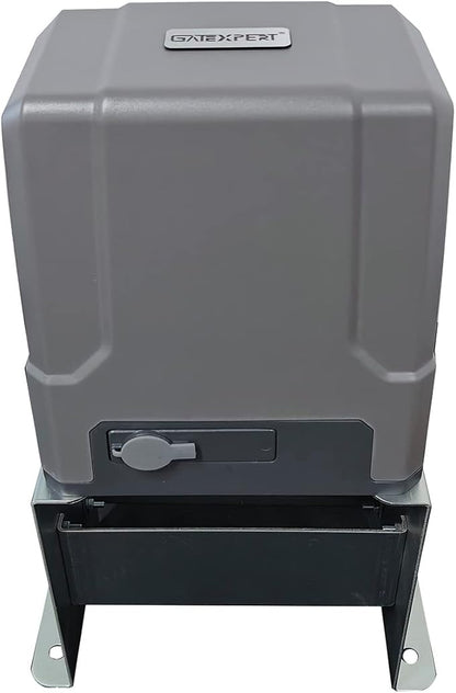 GATEXPERT Fast Automatic Sliding Gate Opener Kit Driveway Security Gate Operator Kit with Infrared Photocell Sensor for Sliding Gates up to 1800 pounds or 39feet GT1800DC-GREY-NEW