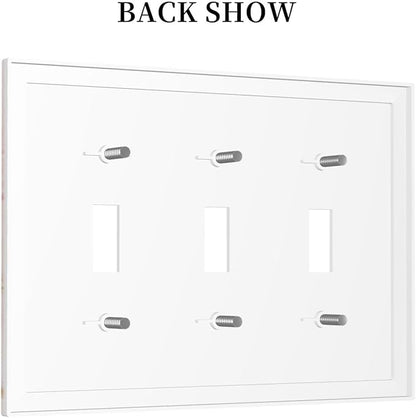 Bvtewkhz Floral Birds Morris 3 Gang Triple Toggle Decorative Outlet Covers Light Switch Plate Electrical Receptacle Switchplate For Bathroom Kitchen Bedroom