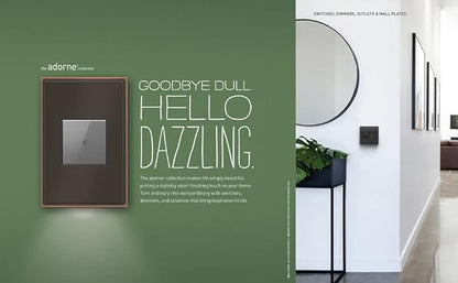 Legrand adorne Brushed Stainless, 1-Gang + Wall Plate, AWM1G3MS4