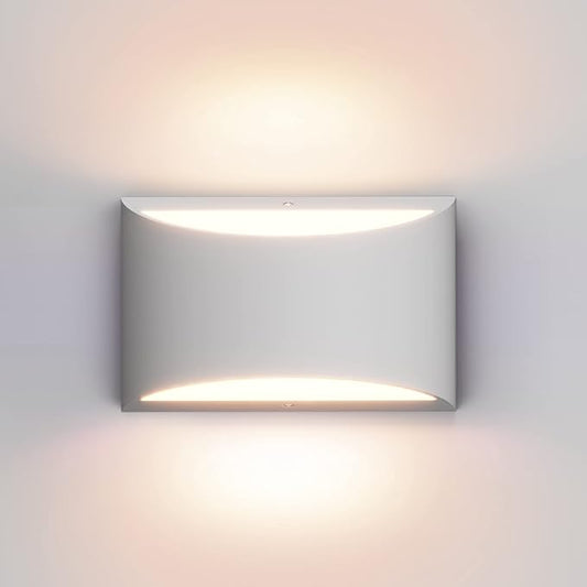Aipsun Aluminum Modern Indoor LED Wall Sconce Interior Wall Lights 1 Pack Hardwired Up and Down Wall Mount Light for Living Room Bedroom Hallway Corridor Warm White 3000K(with G9 Bulbs)